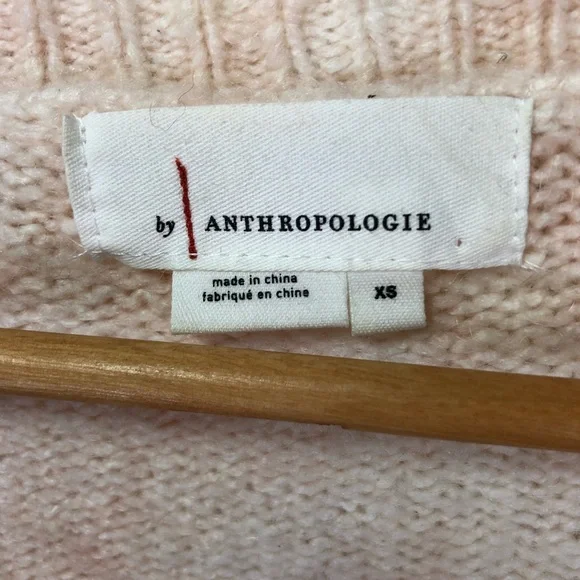 Anthropologie V Neck Bell Sleeve Sweater Sz XS Oversized Boxy Tie Dye Cozy Warm - Picture 10 of 13